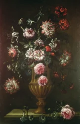 Stillleben mit Blumen in einer Urne, 19. Jahrhundert